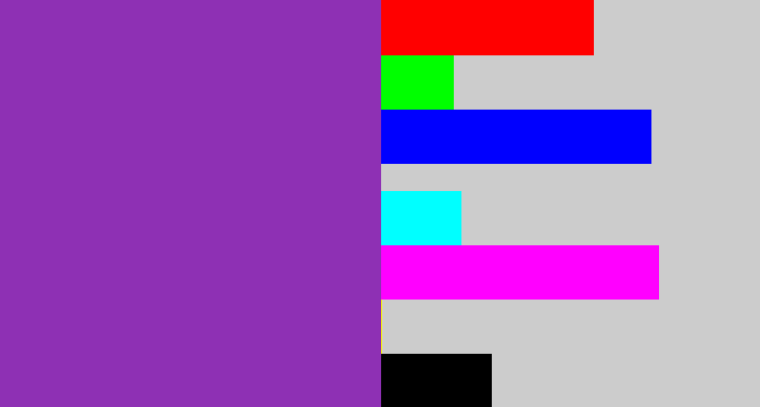 Hex color #8e30b4 - purply