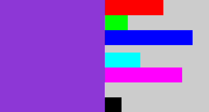 Hex color #8e37d7 - bluish purple