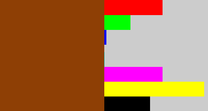 Hex color #8e3f05 - rust brown