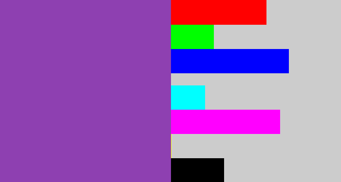 Hex color #8e40b1 - purply