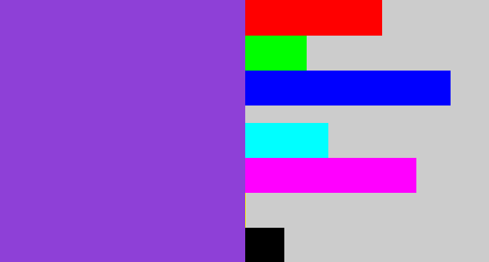 Hex color #8e40d7 - purpley