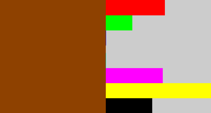 Hex color #8e4100 - warm brown