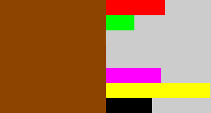Hex color #8e4401 - warm brown