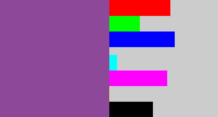 Hex color #8e4899 - medium purple