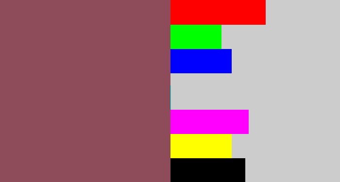 Hex color #8e4c5b - dark mauve