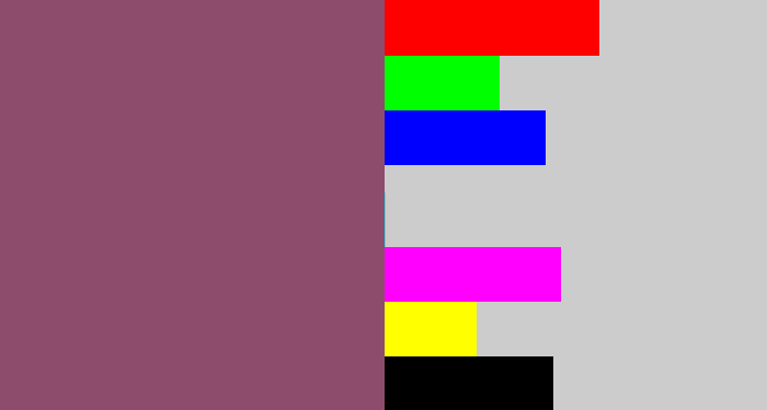 Hex color #8e4c6c - dark mauve