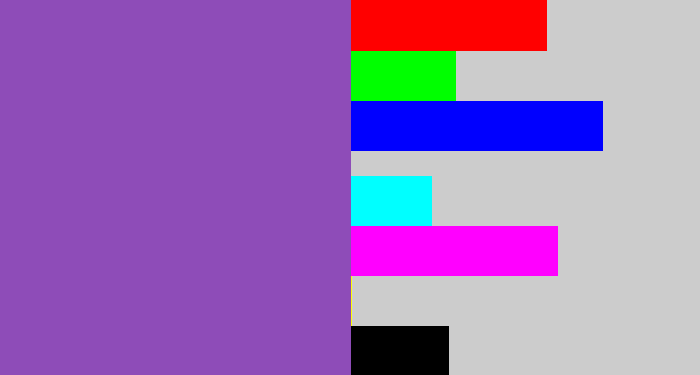 Hex color #8e4cb8 - purply