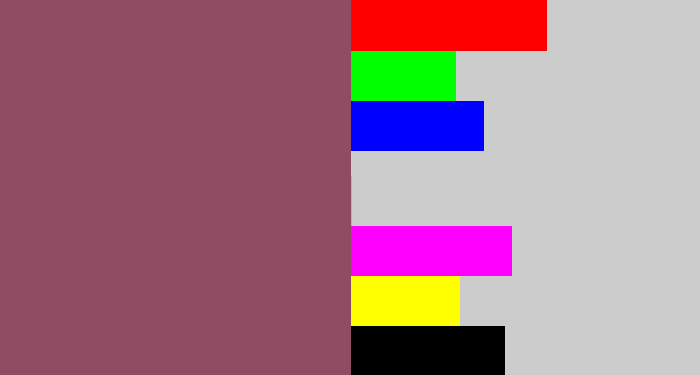 Hex color #8e4d62 - dark mauve