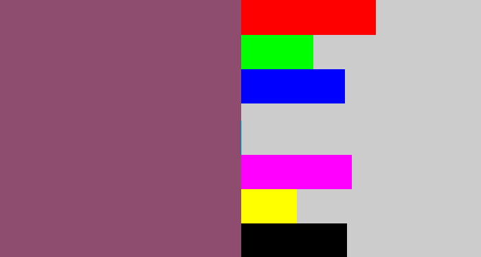 Hex color #8e4d6e - dark mauve