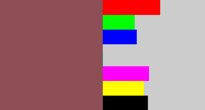 Hex color #8e4e55 - dark mauve