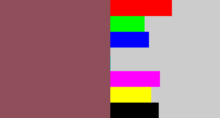 Hex color #8e4e5a - dark mauve