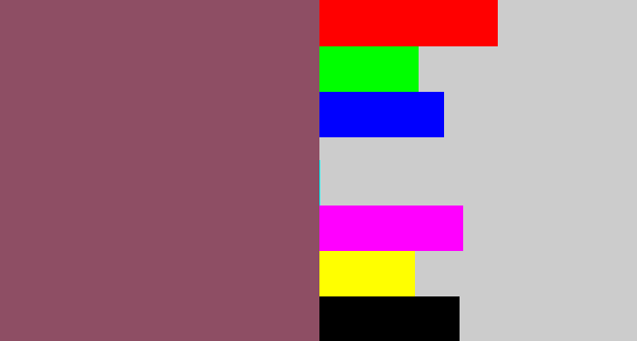 Hex color #8e4e64 - dark mauve