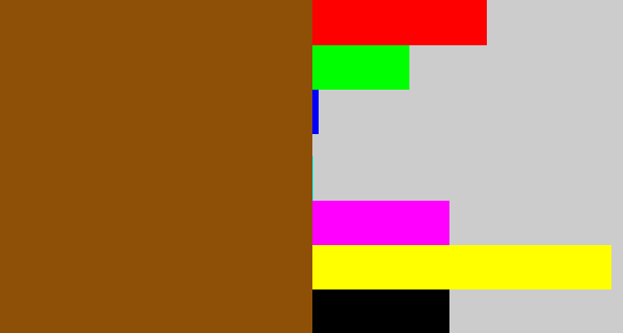 Hex color #8e4f06 - warm brown
