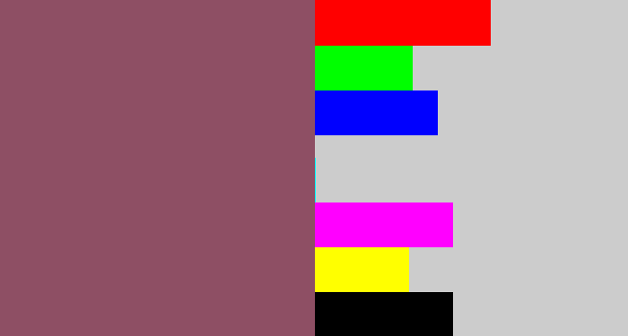 Hex color #8e4f64 - dark mauve