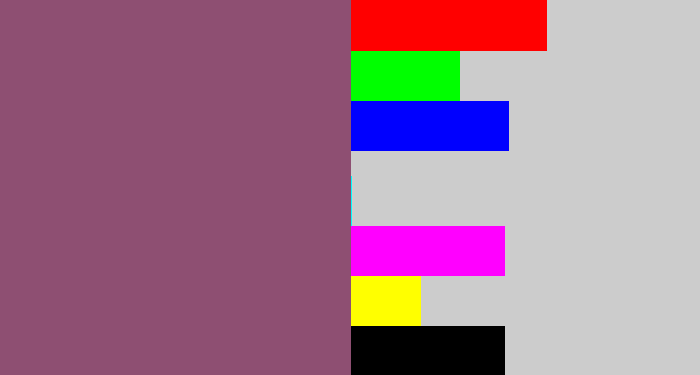 Hex color #8e4f72 - dusky purple