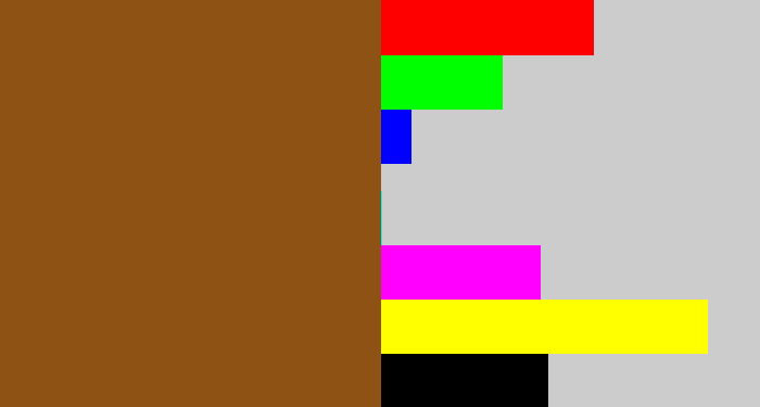 Hex color #8e5214 - medium brown