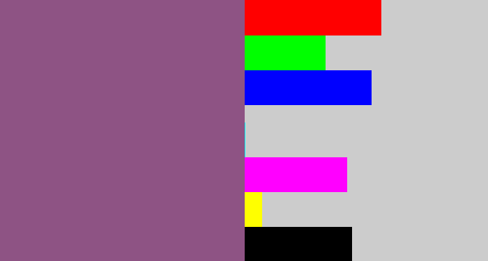 Hex color #8e5384 - purplish