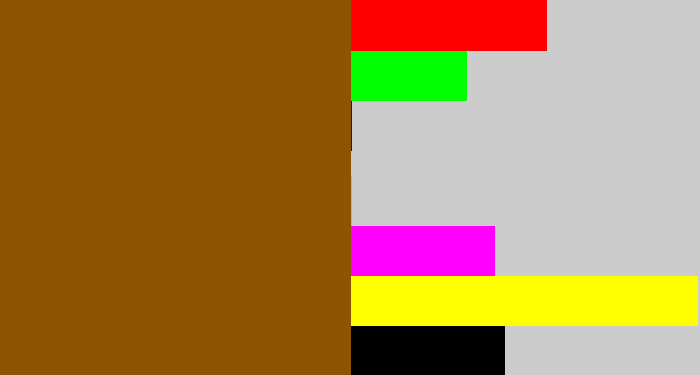 Hex color #8e5401 - warm brown