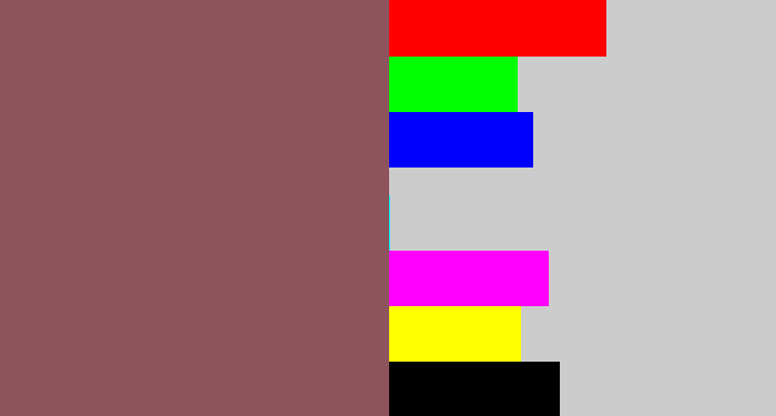Hex color #8e545e - dark mauve