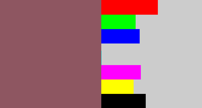 Hex color #8e5661 - dark mauve