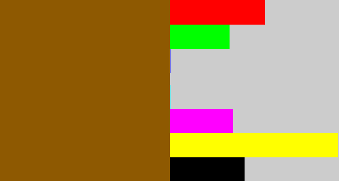 Hex color #8e5901 - poo brown