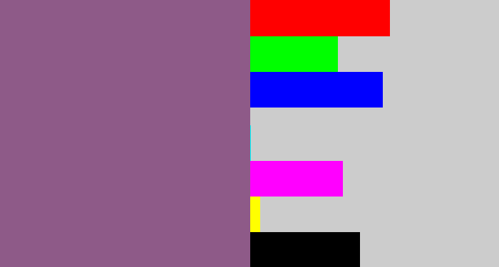 Hex color #8e5a88 - purplish