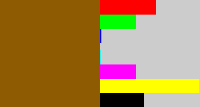 Hex color #8e5b02 - poo brown