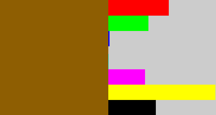 Hex color #8e5e02 - poo brown