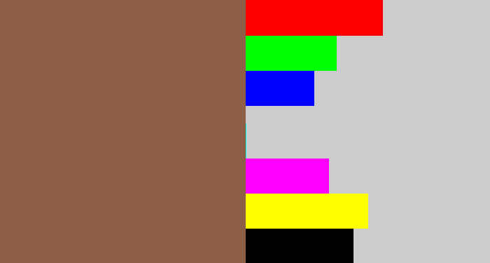 Hex color #8e5e47 - cocoa