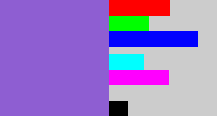 Hex color #8e5ed2 - purpley