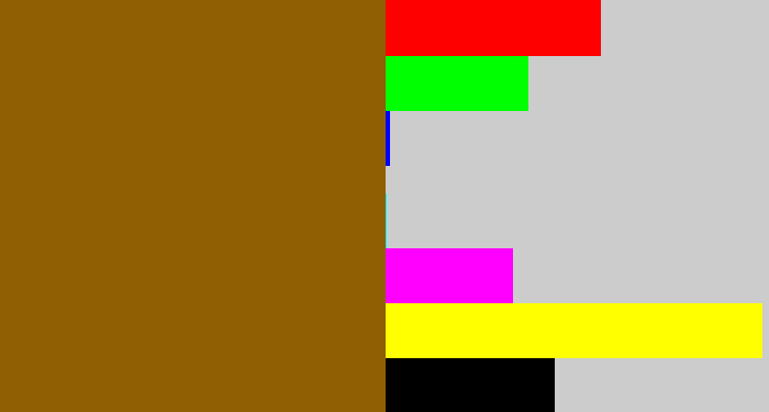 Hex color #8e5f03 - poo brown