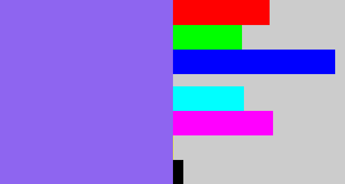 Hex color #8e65f0 - purpley
