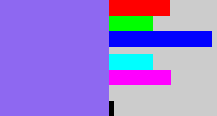 Hex color #8e68f1 - purpley