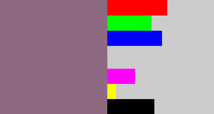 Hex color #8e6982 - purple grey