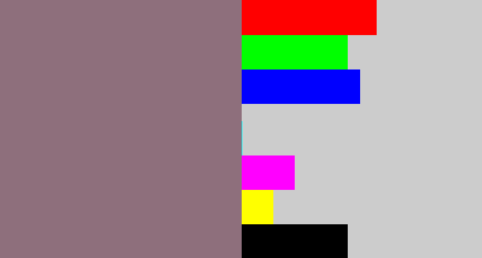 Hex color #8e6f7c - purple grey