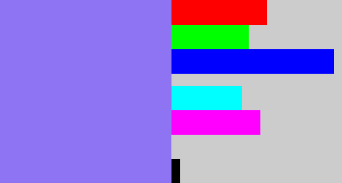 Hex color #8e73f2 - periwinkle