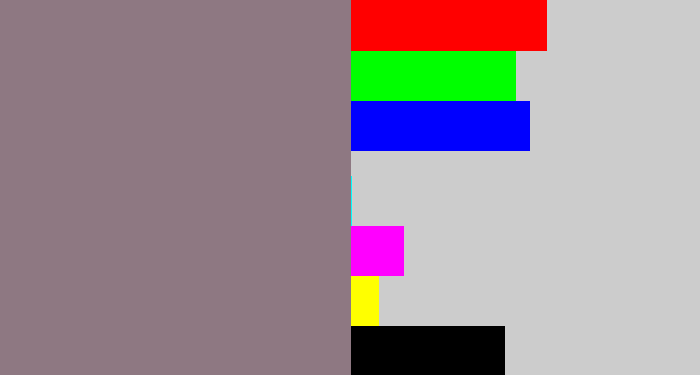 Hex color #8e7882 - purple grey