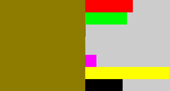 Hex color #8e7c01 - baby poop