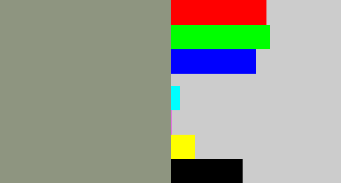 Hex color #8e9580 - grey/green