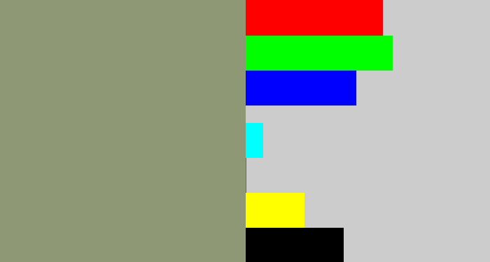 Hex color #8e9874 - grey/green