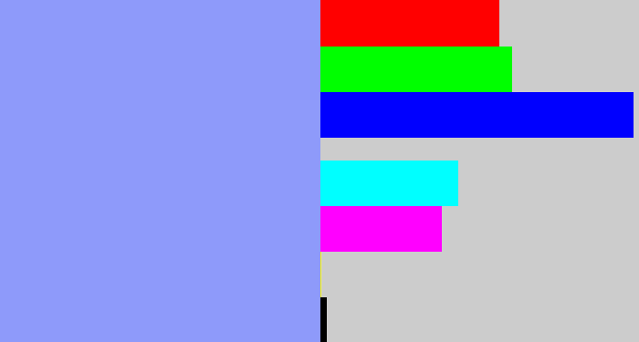 Hex color #8e9afa - periwinkle blue