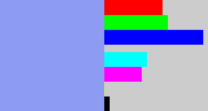 Hex color #8e9bf2 - periwinkle blue