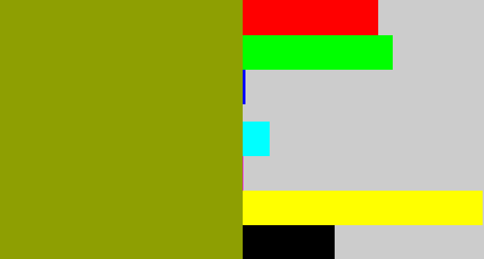 Hex color #8e9f02 - vomit green