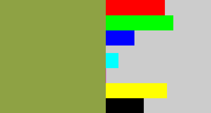 Hex color #8ea244 - avocado