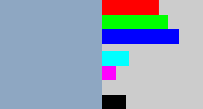 Hex color #8ea7c2 - bluegrey