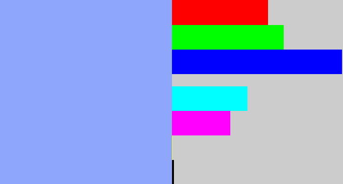 Hex color #8ea7fd - periwinkle blue