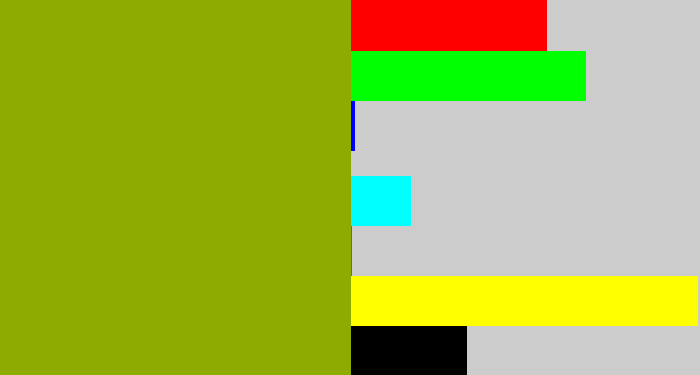 Hex color #8eab02 - barf green