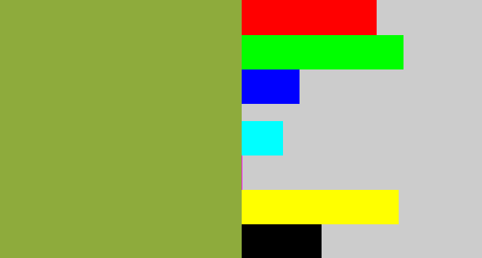 Hex color #8eab3c - avocado