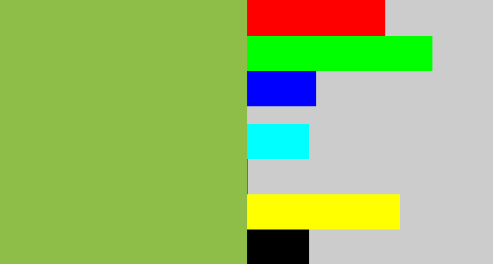 Hex color #8ebe48 - booger