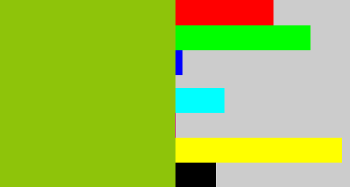 Hex color #8ec40a - slime green